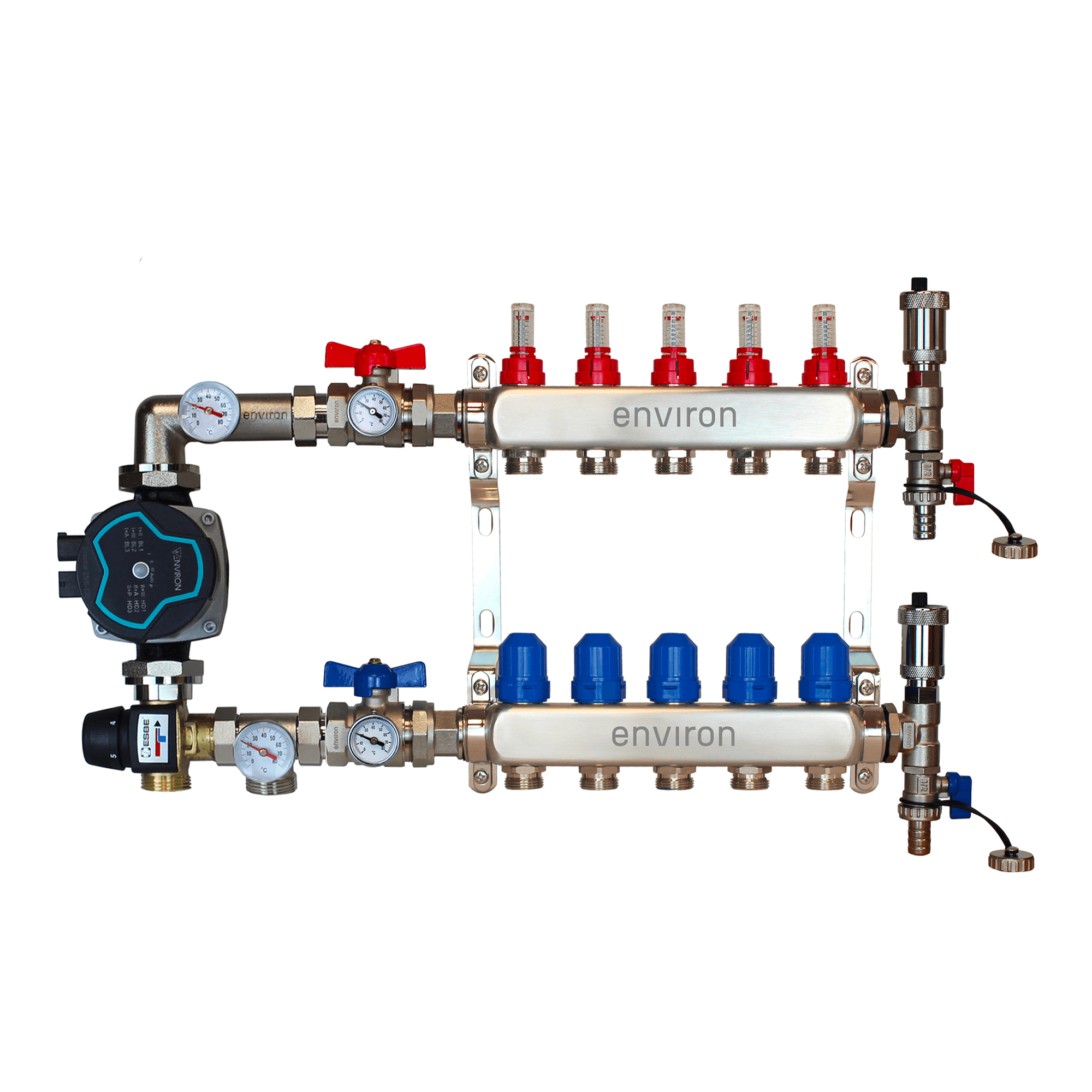 Festwertregelset M058 mit EcoStar 25/6 Hocheffizienzpumpe und Heizkreisverteiler und Zubehör