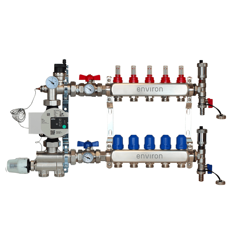 Festwertregelset M059 mit Wilo Para 25/6 Hocheffizienzpumpe und Heizkreisverteiler und Zubehör
