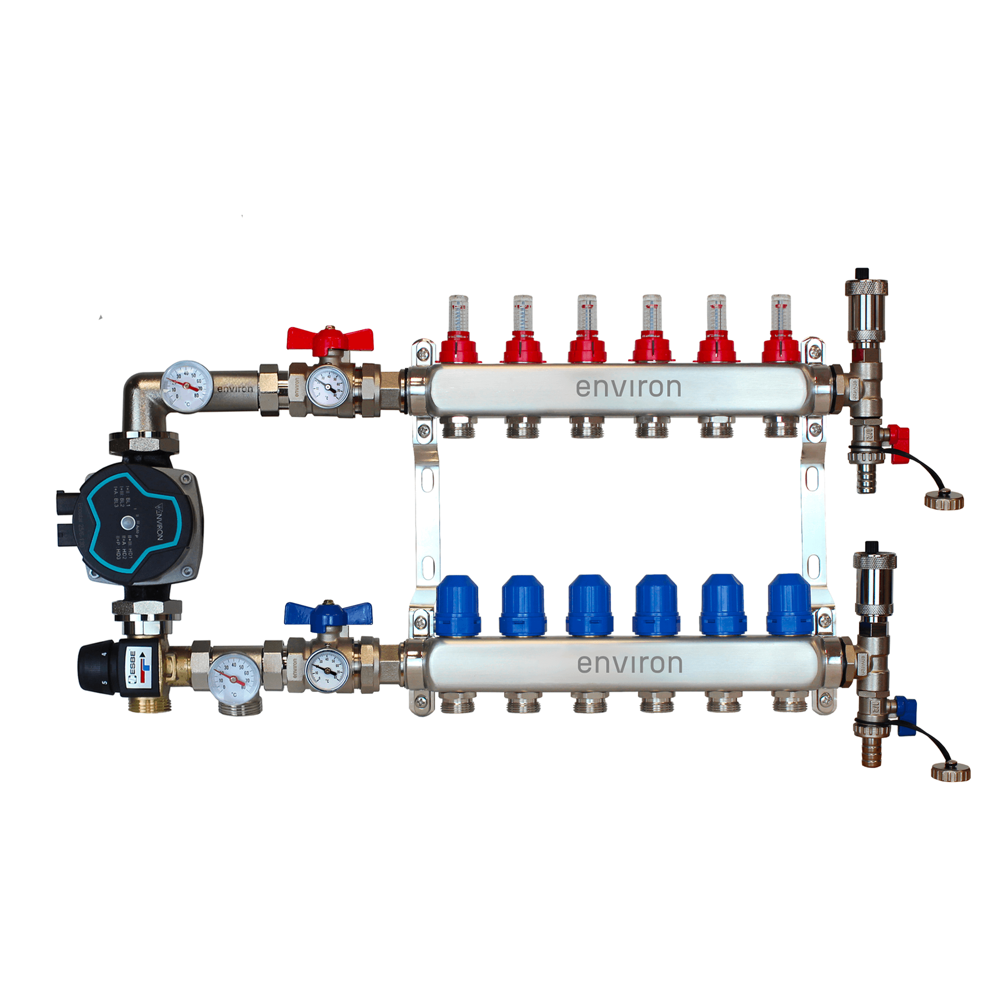 Festwertregelset M058 mit EcoStar 25/6 Hocheffizienzpumpe und Heizkreisverteiler und Zubehör