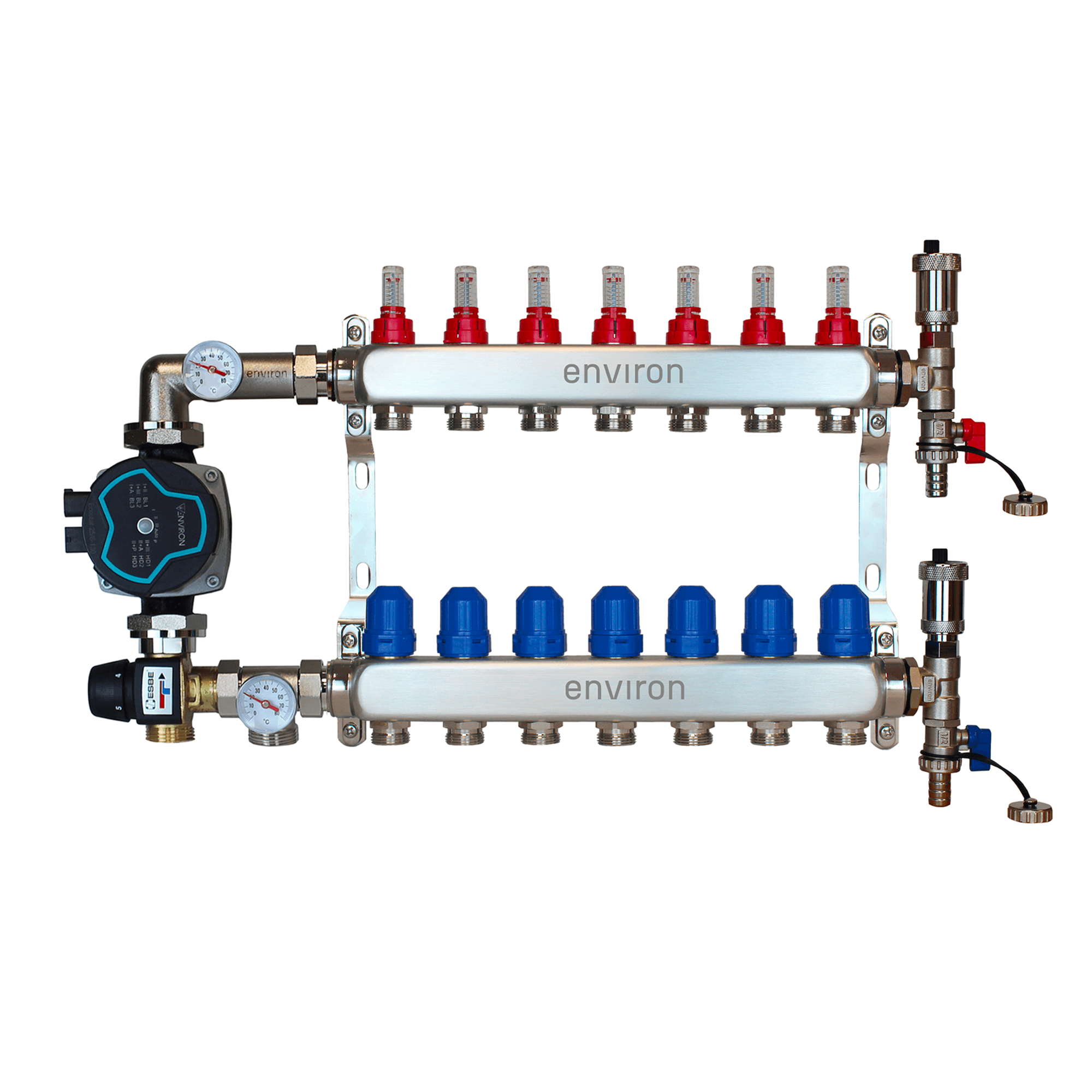 Festwertregelset M058 mit EcoStar 25/6 Hocheffizienzpumpe und Heizkreisverteiler und Zubehör