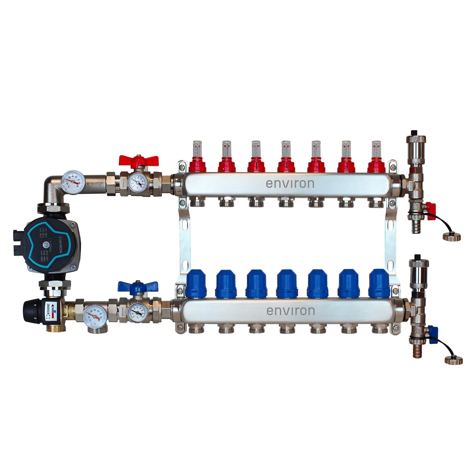 Festwertregelset M058 mit EcoStar 25/6 Hocheffizienzpumpe und Heizkreisverteiler und Zubehör