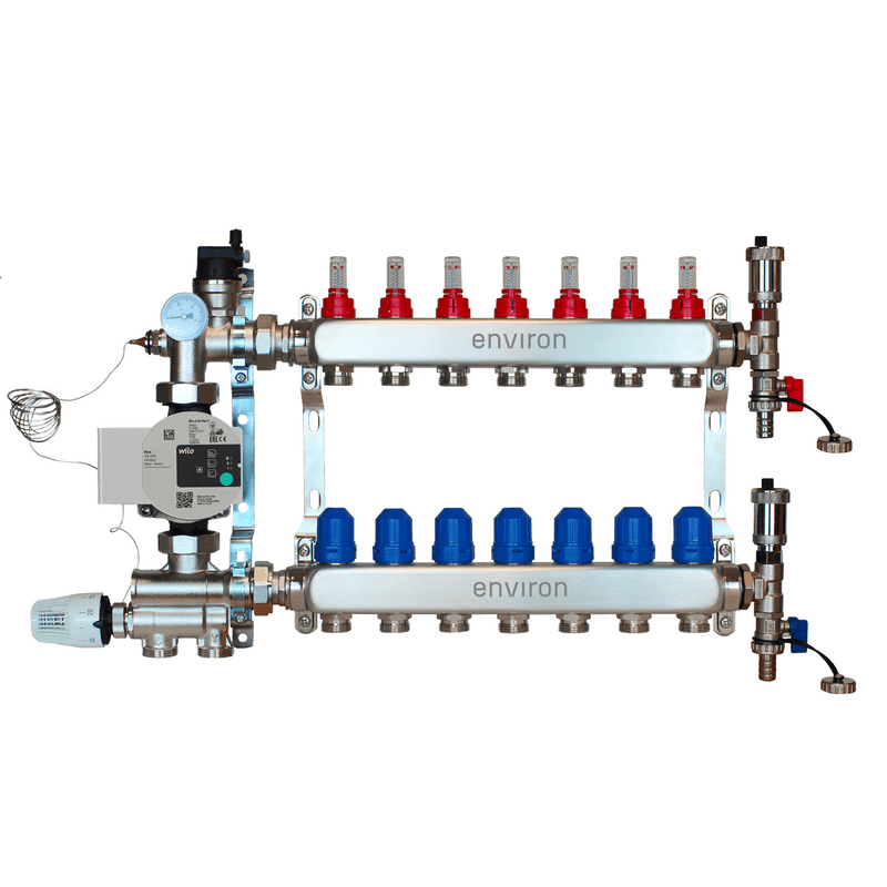 Festwertregelset M059 mit Wilo Para 25/6 Hocheffizienzpumpe und Heizkreisverteiler und Zubehör