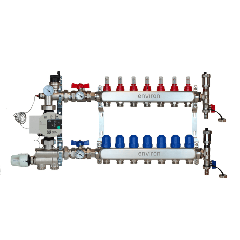 Festwertregelset M059 mit Wilo Para 25/6 Hocheffizienzpumpe und Heizkreisverteiler und Zubehör