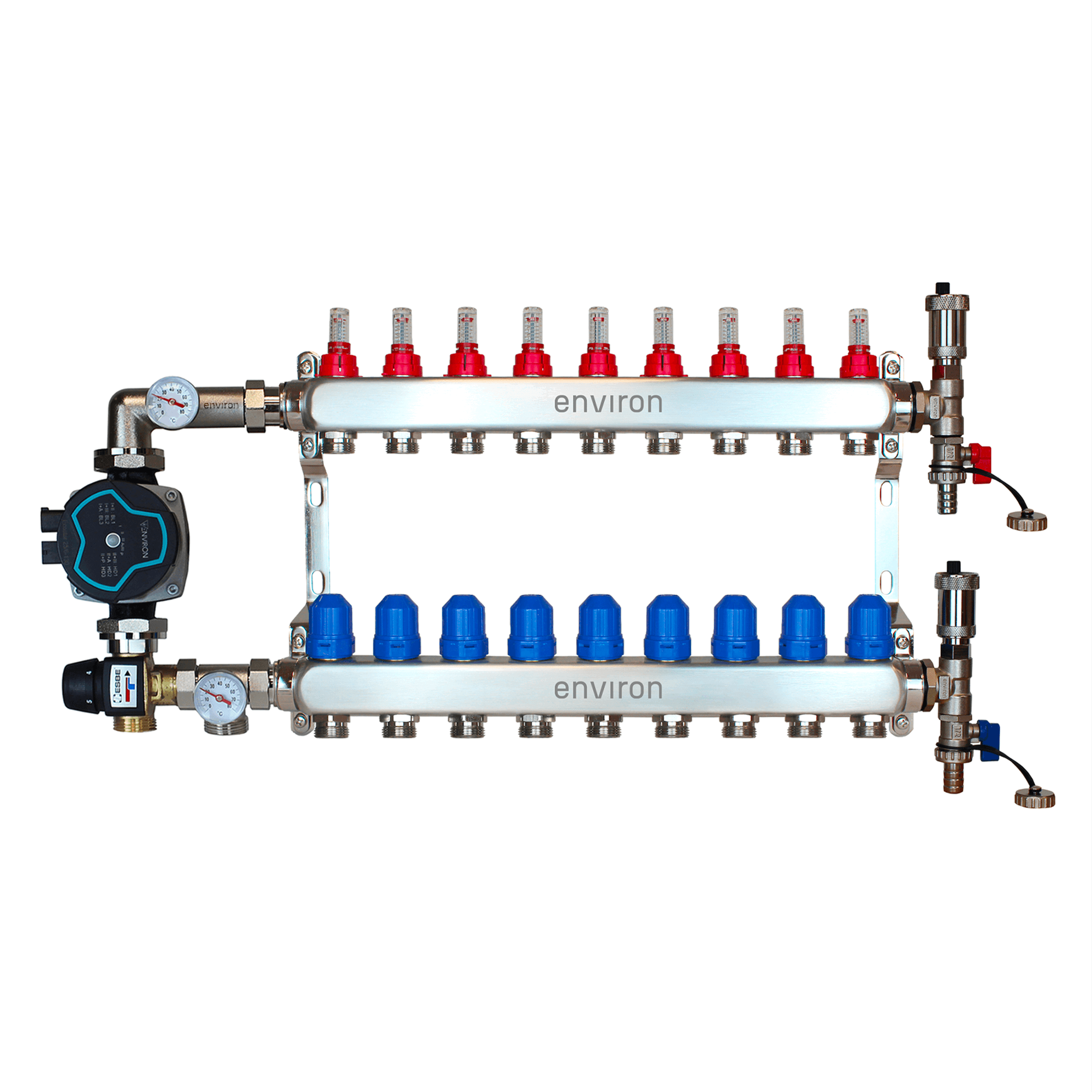 Festwertregelset M058 mit EcoStar 25/6 Hocheffizienzpumpe und Heizkreisverteiler und Zubehör