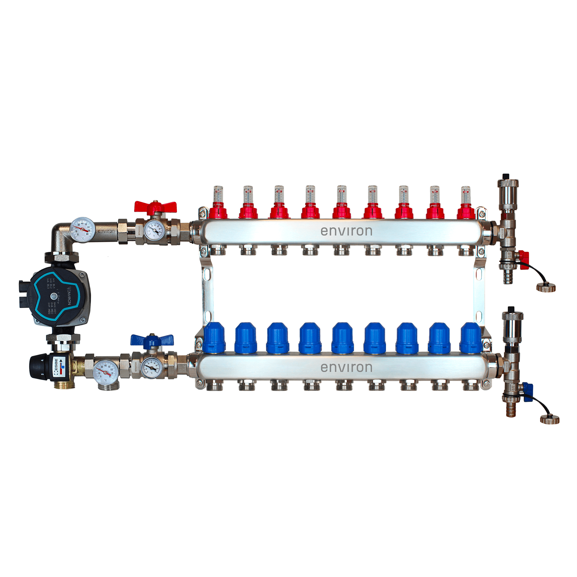 Festwertregelset M058 mit EcoStar 25/6 Hocheffizienzpumpe und Heizkreisverteiler und Zubehör