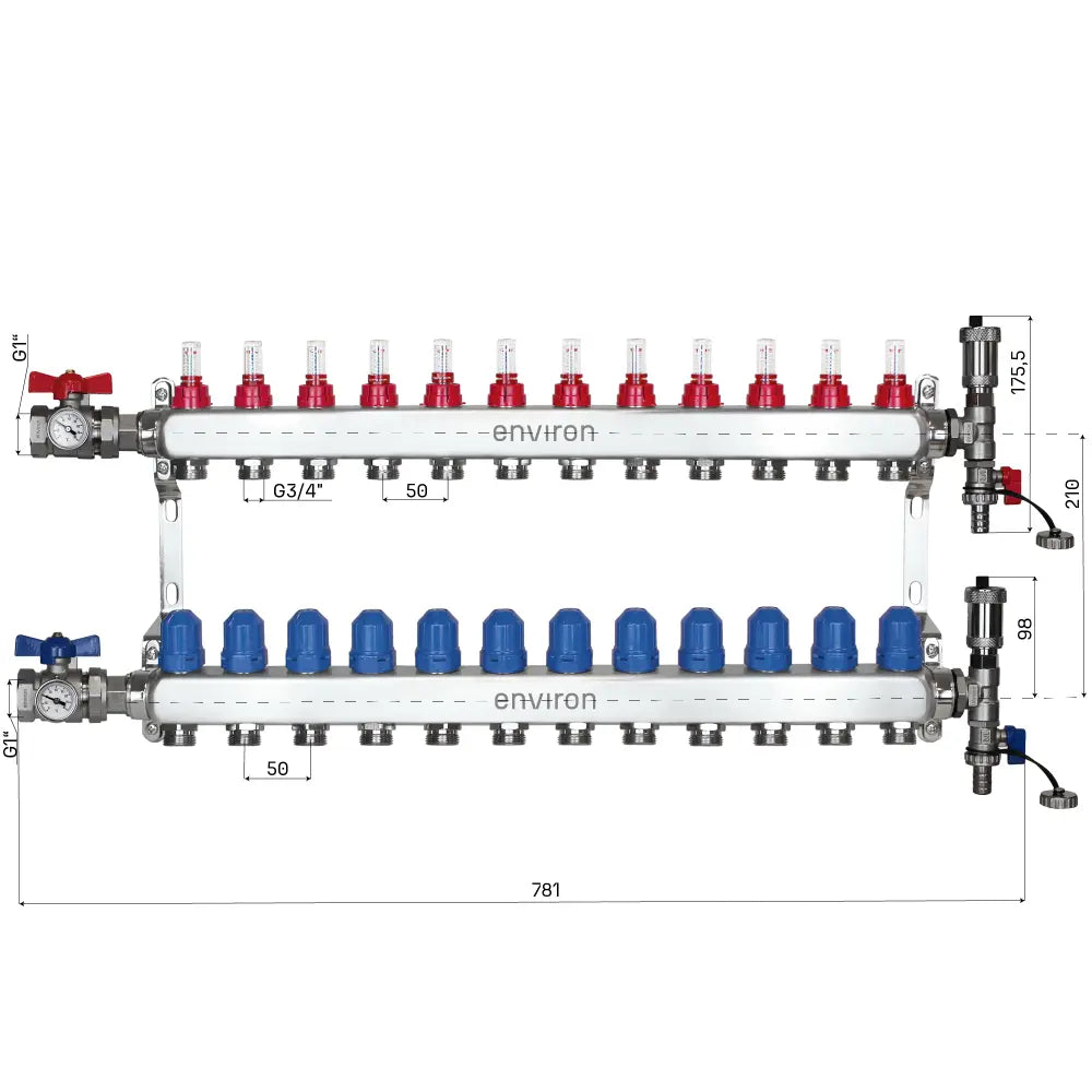 Festwertregelset M059 mit Grundfos UPM3 25/6 Hocheffizienzpumpe und Heizkreisverteiler und Zubehör