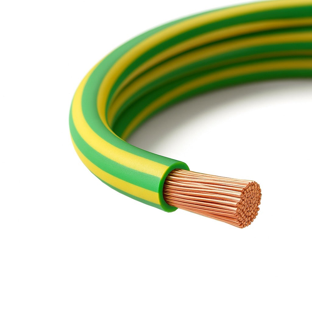 Erdungskabel 6mm² H07V-K Grün/Gelb – Feindrähtige & Flexible Aderleitung mit PVC-Isolierung