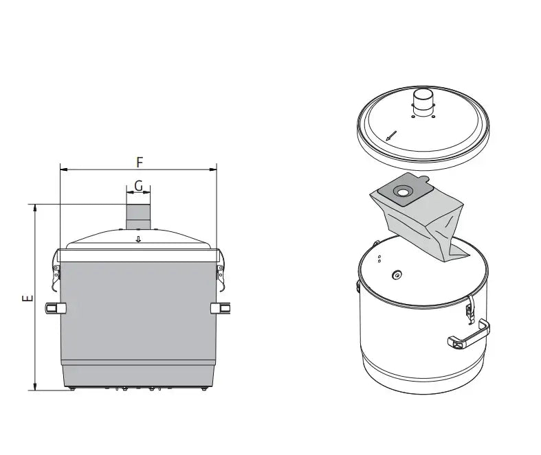 Mini-DUSTLESS Staubabscheider – kompakte Filtration & Geräuschreduktion für kleinere Pelletanlagen