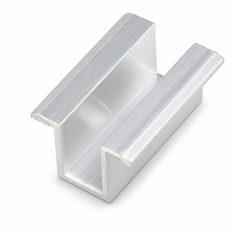 Abrazadera central universal de aluminio para módulos de 30-50 mm