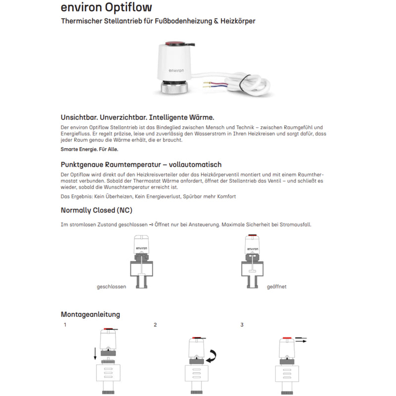 Actionneur ComfortFlow M30 x 1,5 230 V