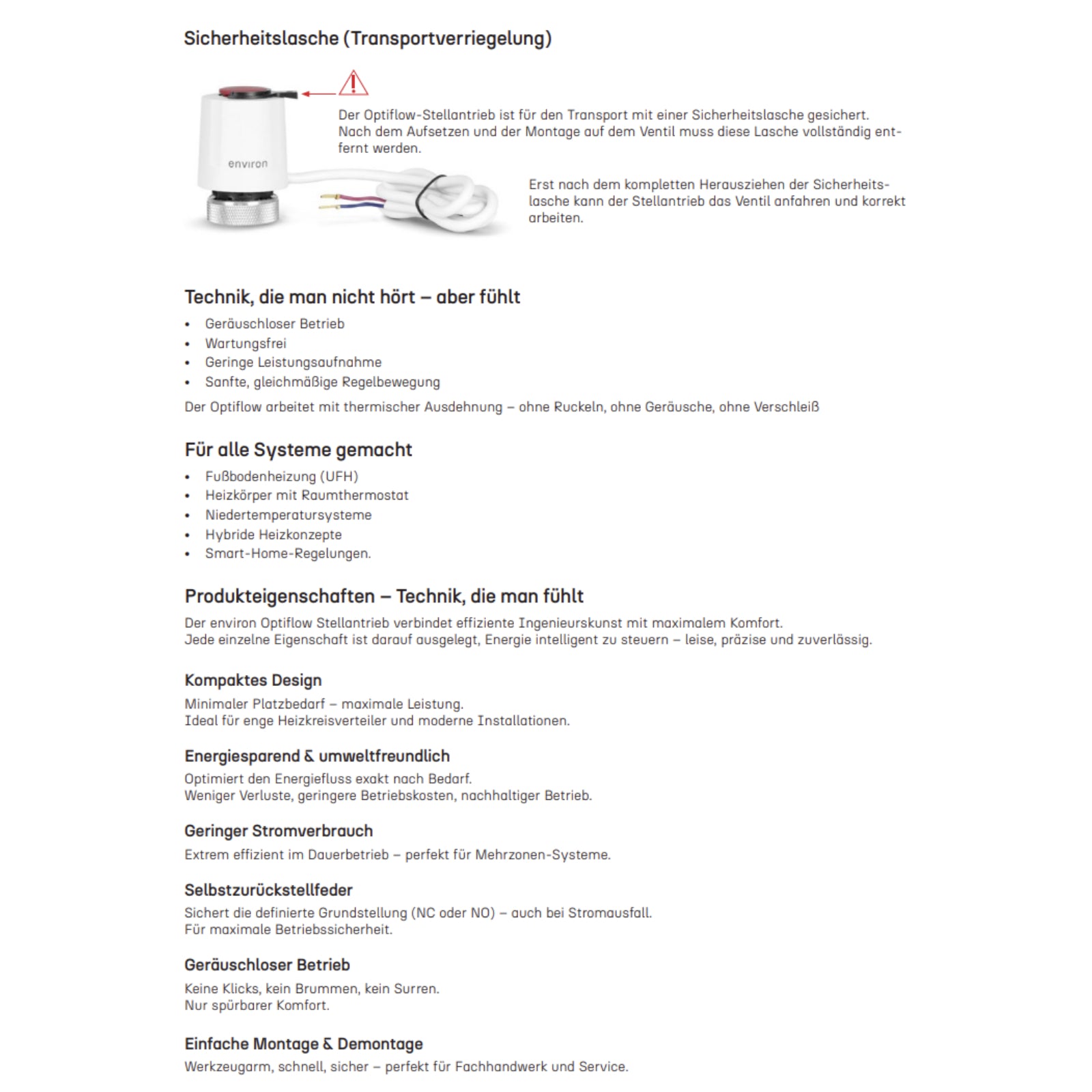 ComfortFlow actuator M30 x 1.5 230V