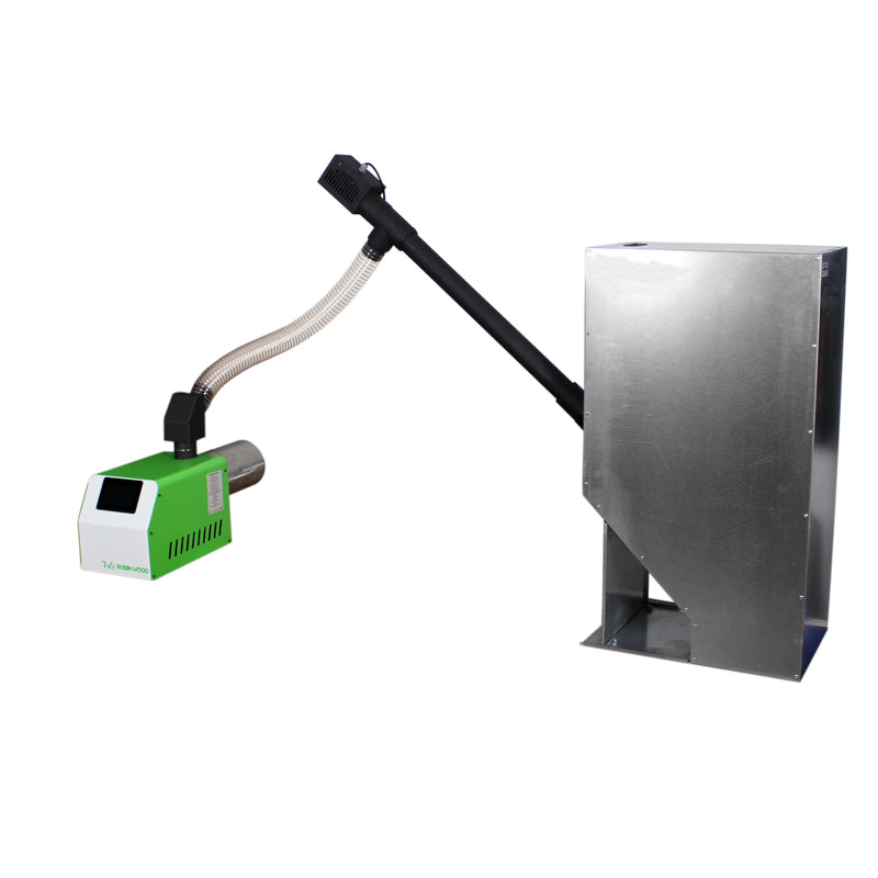 Robin Wood RW 8–35 kW Pelletbrenner-Set – mit 300 L Beistelltank, Förderschnecke & Flansch