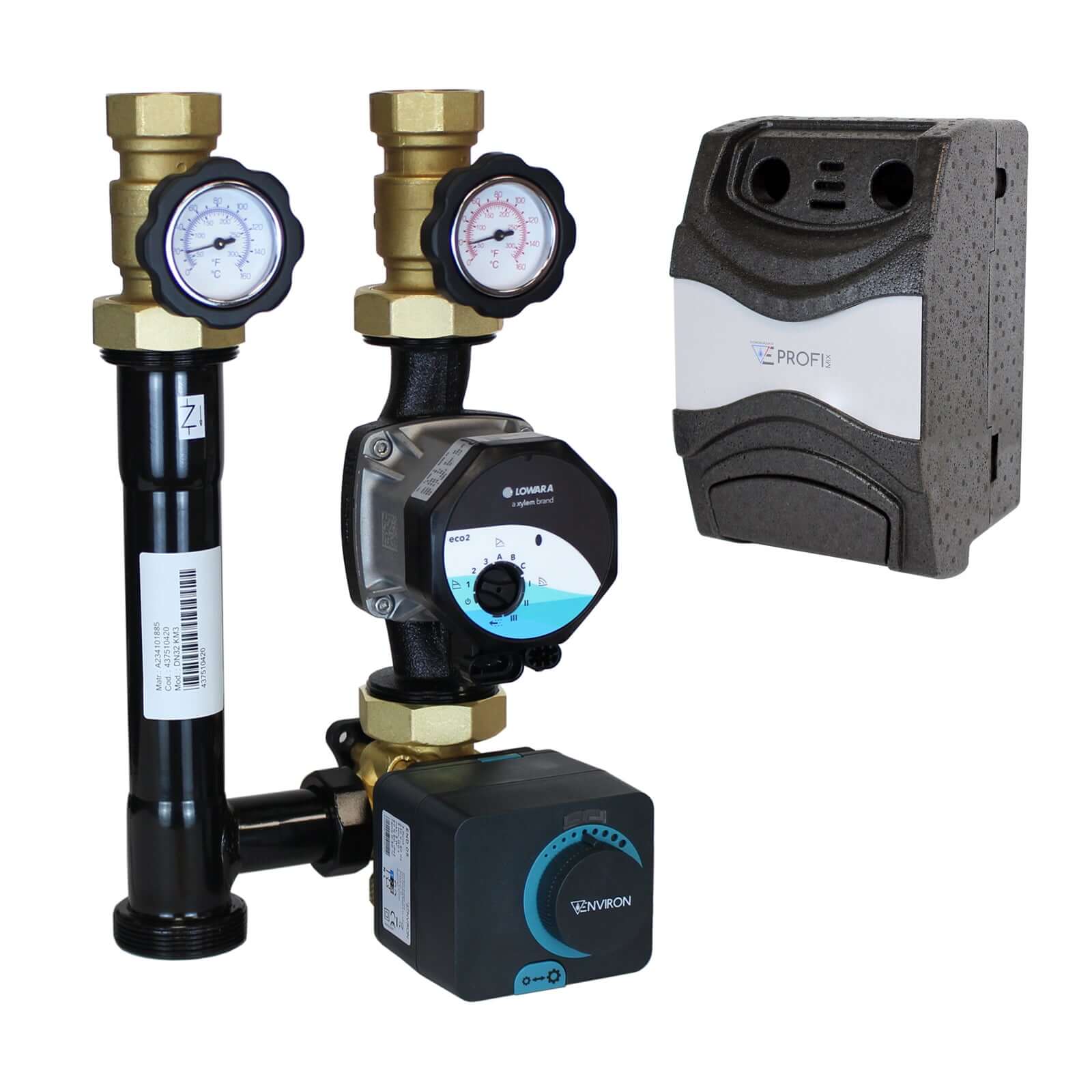 ProfiMix ENT001 DN32 3 Wege Mischer + eco2 32-8/180 Hocheffizienzpumpe