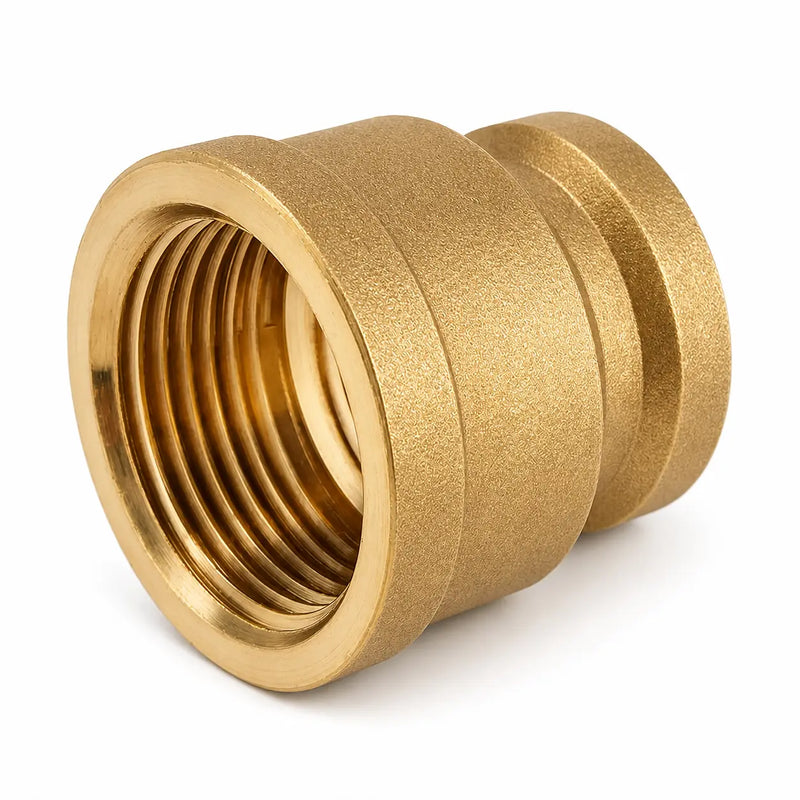 Messing-Gewindefitting Reduziermuffe IG x IG – 1/2" bis 1"