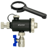 Séparateur de boues compact avec aimant 3/4" avec robinet de vidange et clé de nettoyage