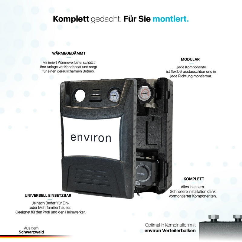 ProfiMix Heizkreispumpengruppe mit Drei-Wege-Mischer “T”, Environ END05 Stellmotor, ohne Pumpe