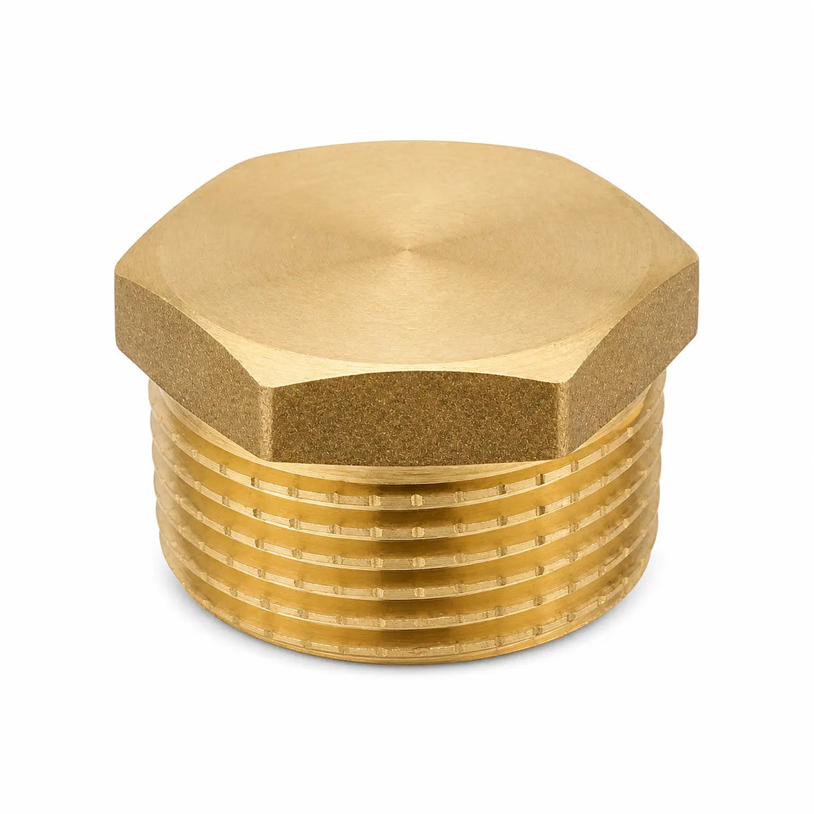 Messing-Gewindefitting Stopfen AG – 3/8", 1/2", 3/4", 1", 1 1/4", 1 1/2"