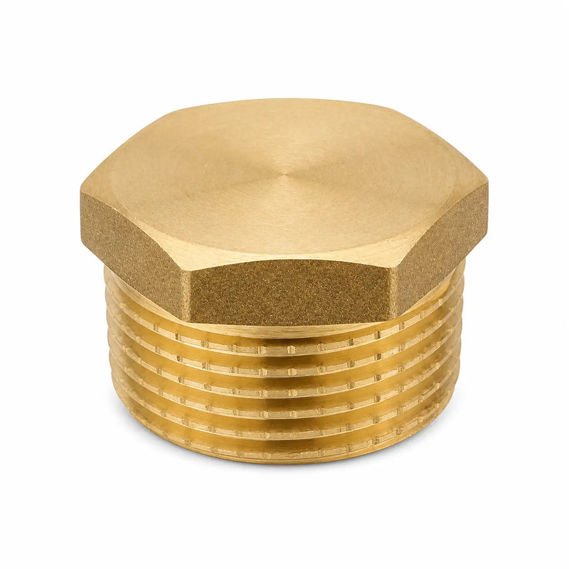 Messing-Gewindefitting Stopfen AG – 3/8", 1/2", 3/4", 1", 1 1/4", 1 1/2"