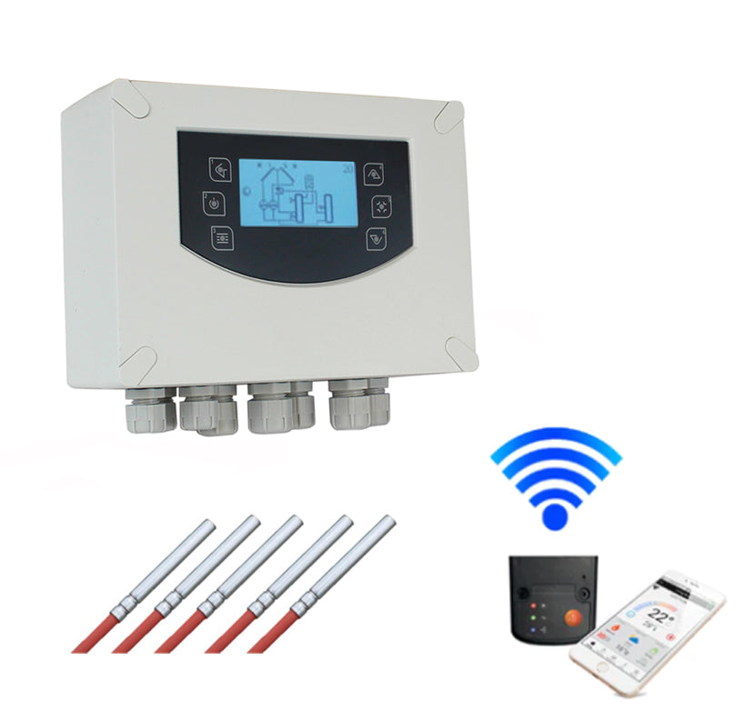 TSol600 inBox – Solar Systemregler – 27 Anlageschemen – PWM & Wärmemengenzähler – WLAN-Modul & App – 5x PT1000
