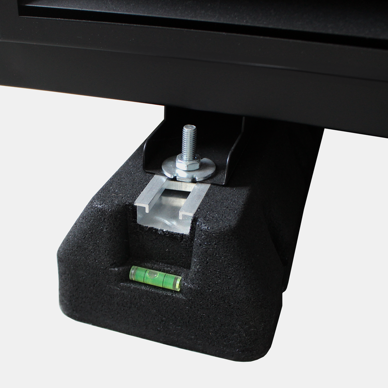 Set da 2 piedini antivibranti / supporti a pavimento 600mm per pompe di calore / condizionatori