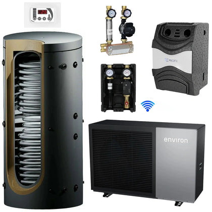 EcoHeat Wärmepumpe Set mit 550 Liter Hygienespeicher – 6 bis 24 kW
