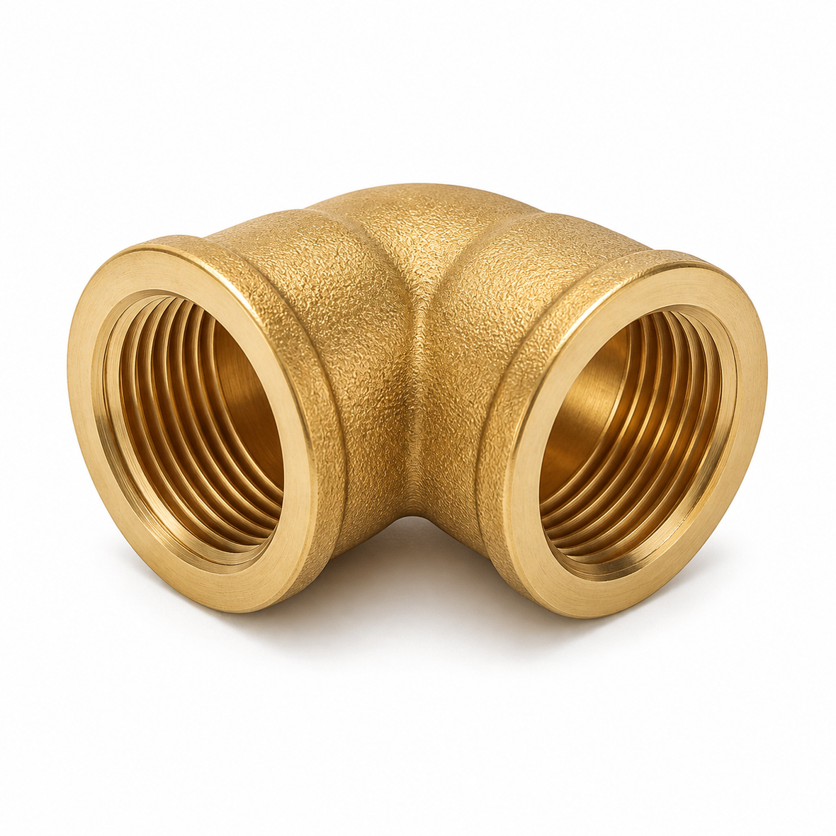 Racores de latón roscados codo 90° IG x IG – 3/8", 1/2", 3/4", 1"