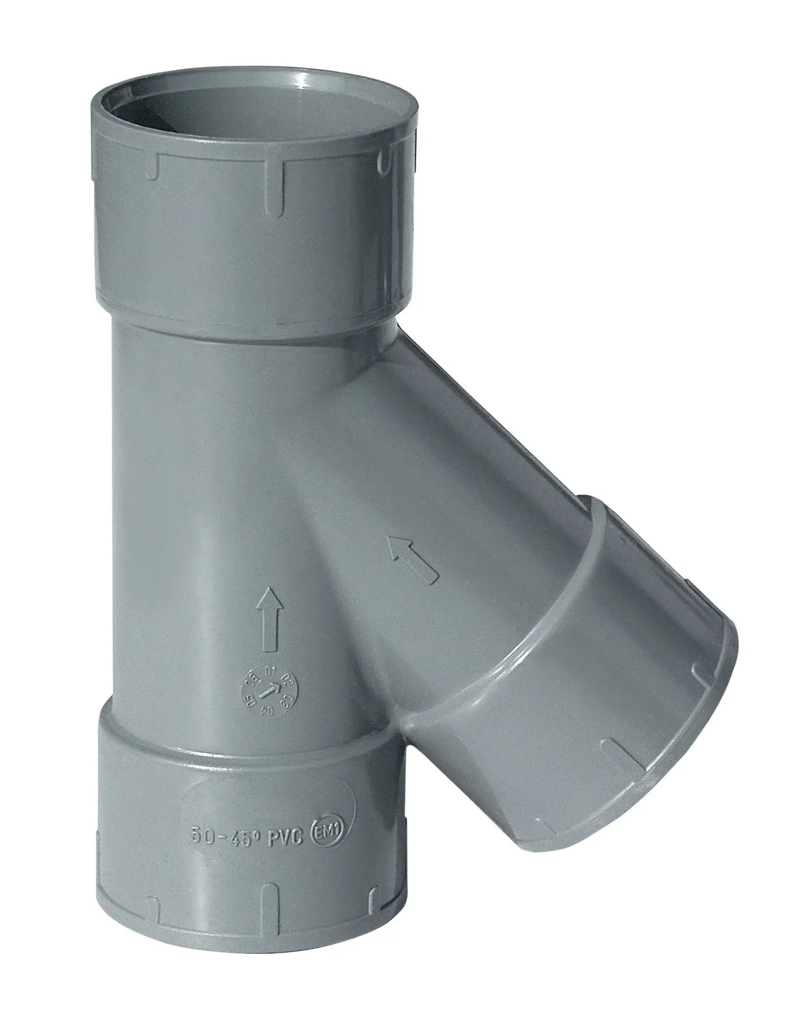Y-Abzweig PVC 45° Ø 50 mm – Verzweigung für Pelletleitungen
