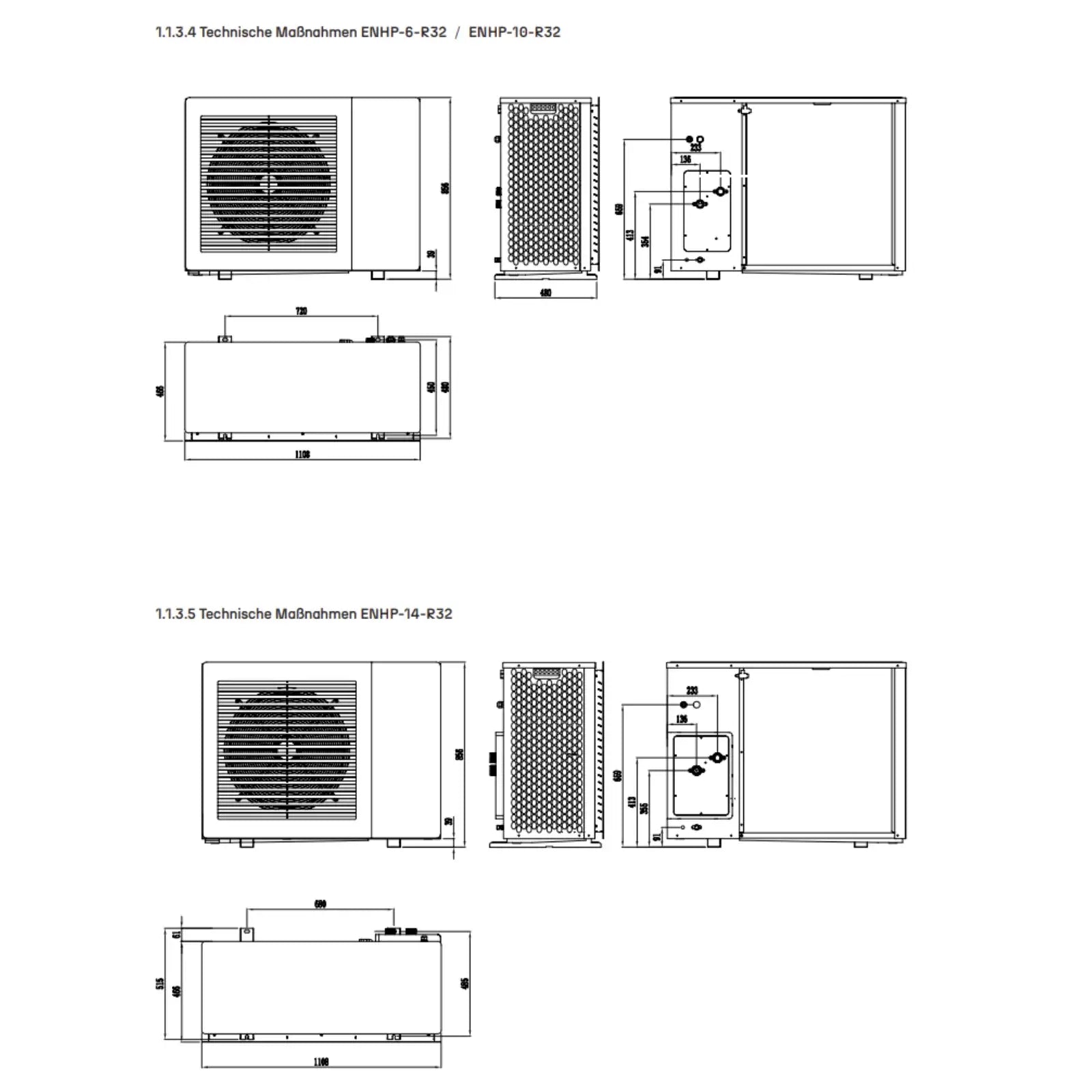 A+++ environ EcoHeat Monoblock Wärmepumpe 6 bis 24 kW wählbar