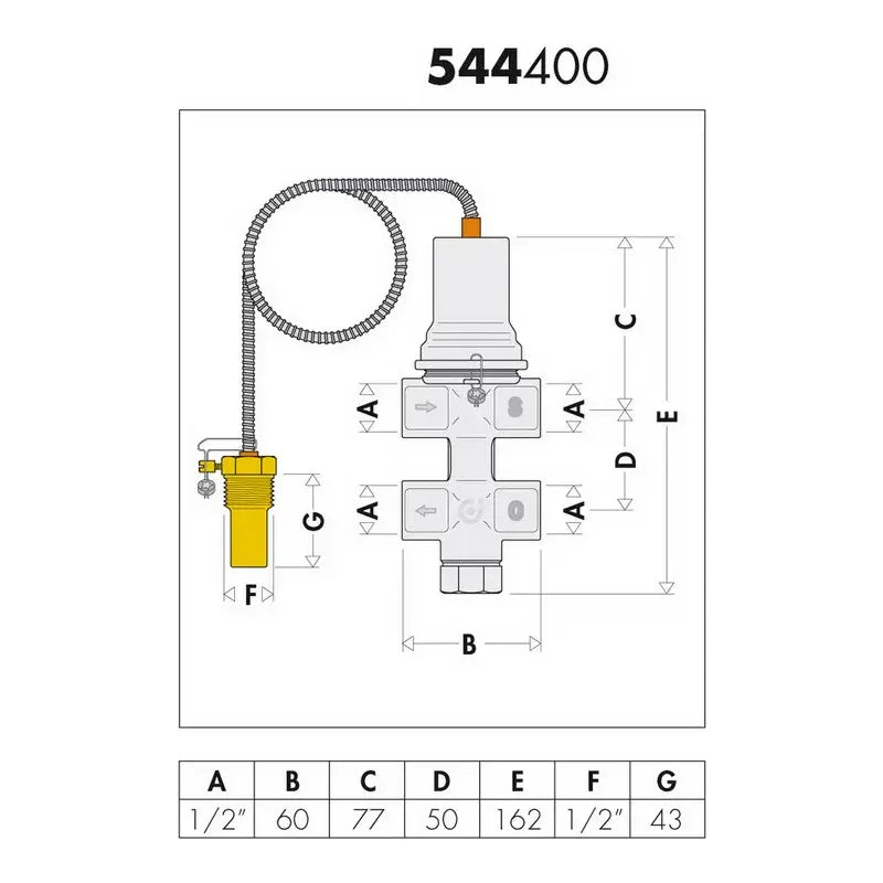 Caleffi Doppelte thermische Ablaufsicherung 544400