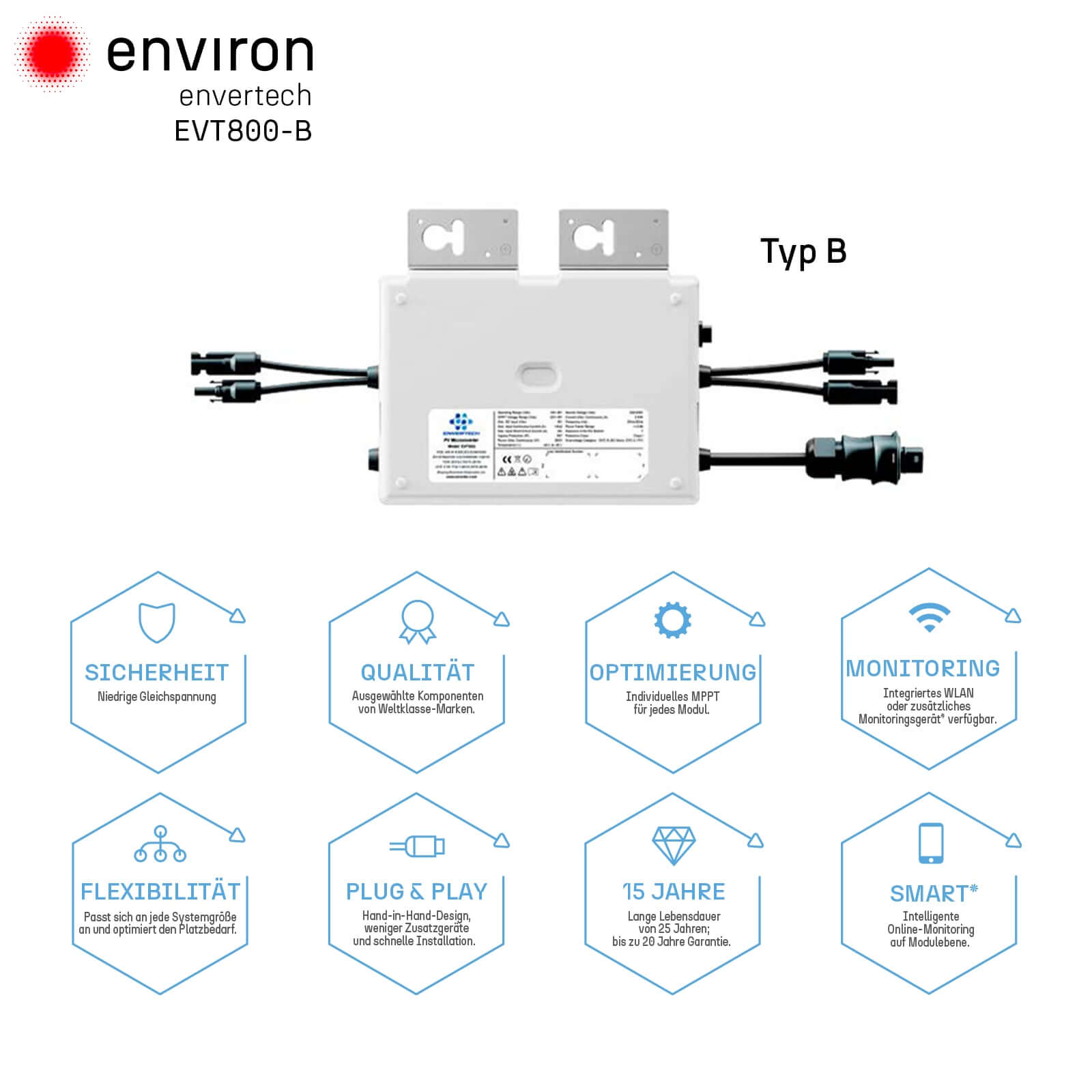 EVT800-B Mikrowechselrichter 800W 2T