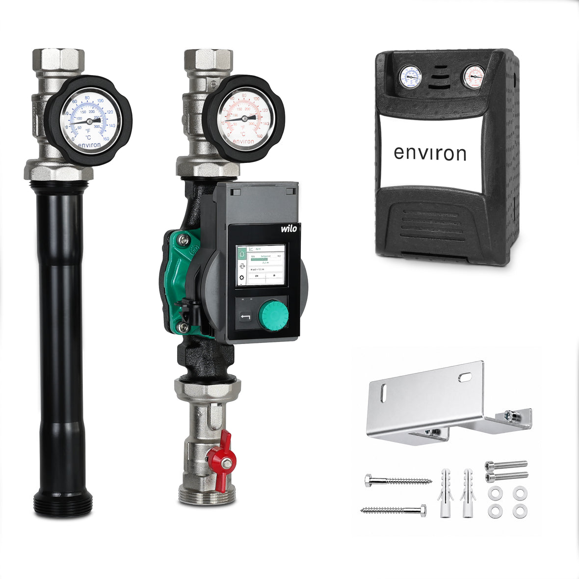 ProfiMix Heizkreispumpengruppe direkt mit Kugelhahn und Wilo Stratos PICO plus 25/0,5-6 Hocheffizienzpumpe