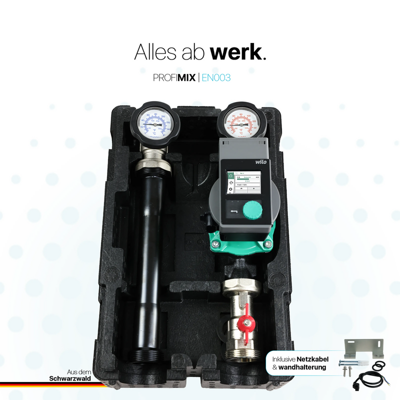 ProfiMix Heizkreispumpengruppe direkt mit Kugelhahn und Wilo Stratos PICO plus 25/0,5-6 Hocheffizienzpumpe
