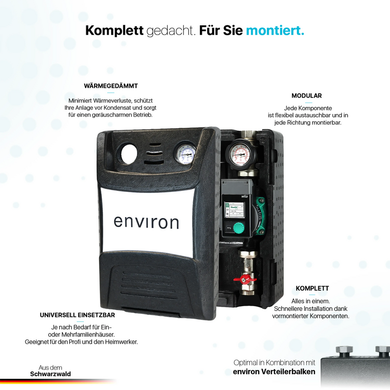 ProfiMix Heizkreispumpengruppe direkt mit Kugelhahn und Wilo Stratos PICO plus 25/0,5-6 Hocheffizienzpumpe