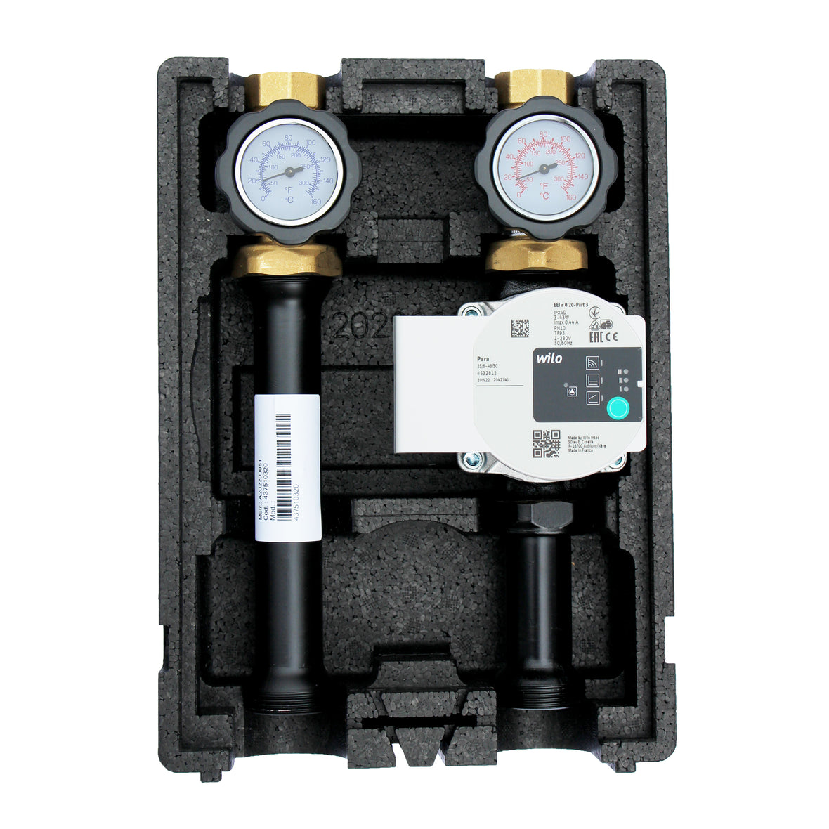 EcoMix heating circuit pump group directly with Wilo Para 25/6 high-efficiency pump