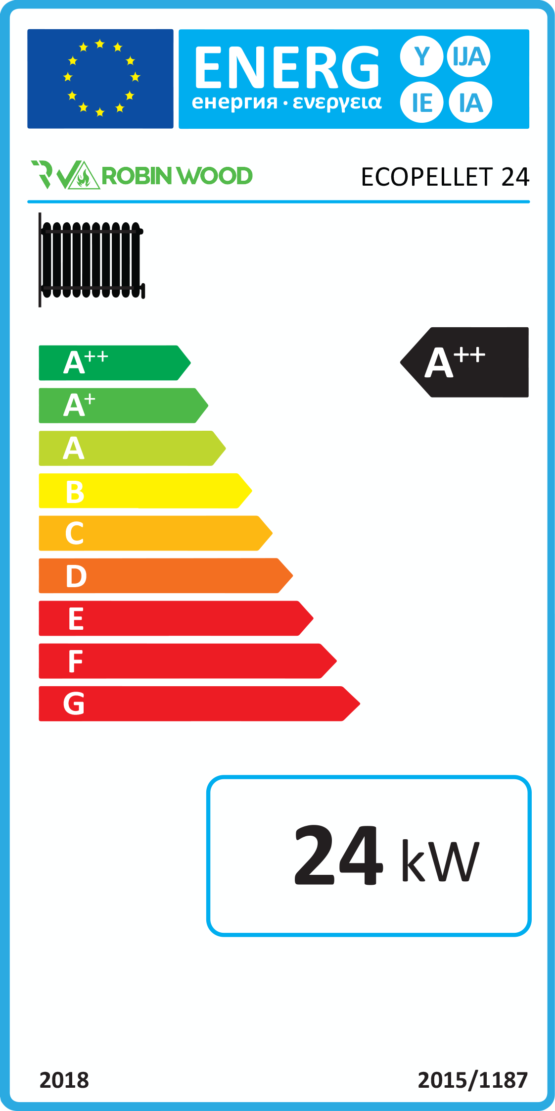 A++ Pelletkessel Robin Wood EcoPellet 24 kW