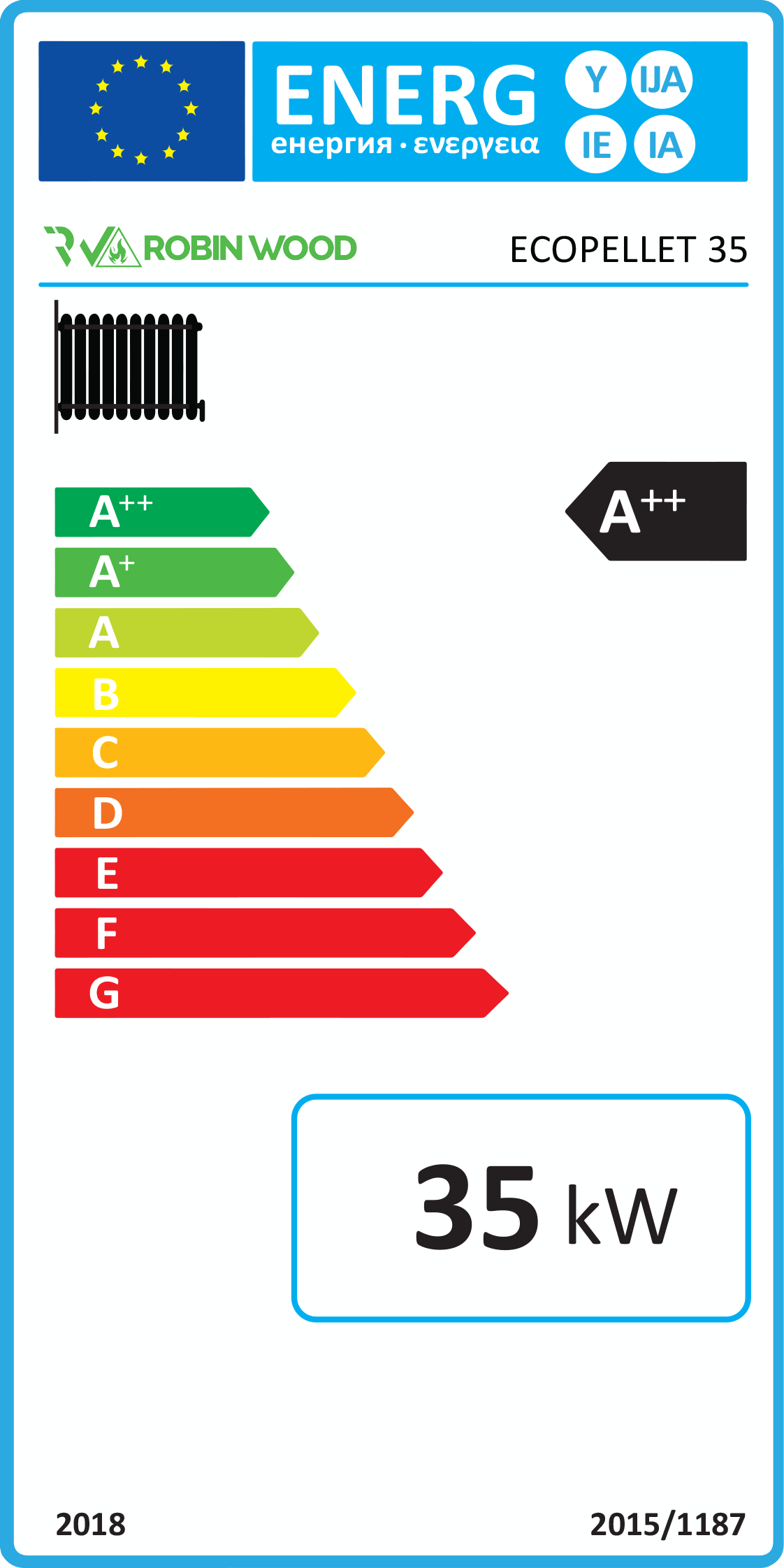 A++ Pelletkessel Robin Wood EcoPellet 35 kW