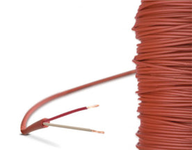 Cable de silicona 2 conductores -50°C a +200°C – cable de extensión para sensor, longitud seleccionable